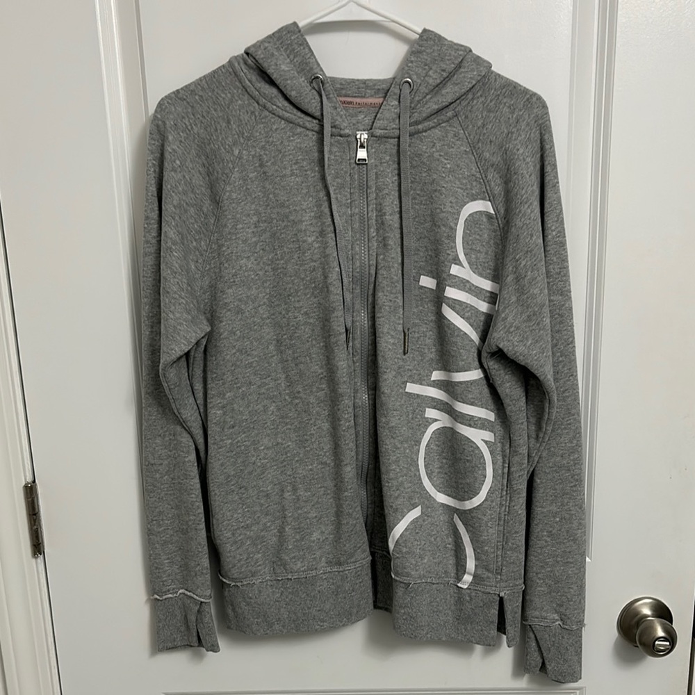 Calvin Klein Gray Zip-Up Hoodie